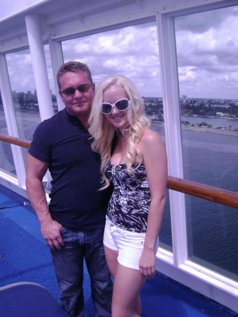 Strapless black and white top with white shorts
